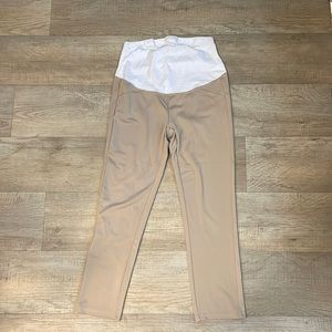 Khaki maternity pants